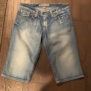 Big Star Casey Distressed Bermuda Jean Shorts